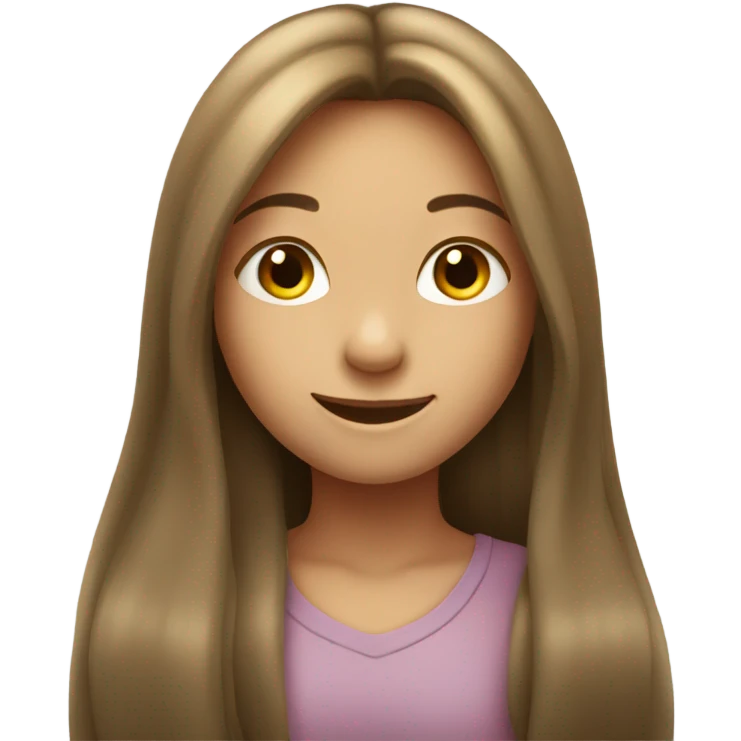 smiling girl with long hair emoji