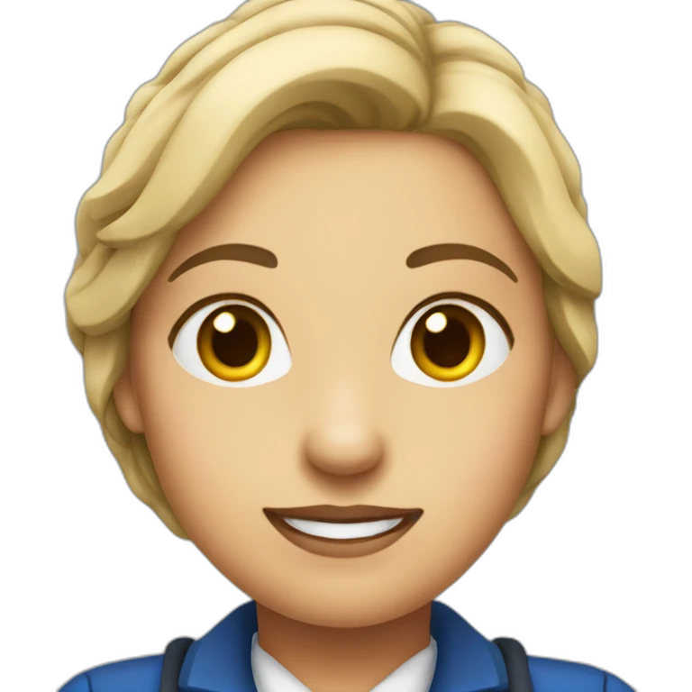 train stationmaster woman in blue emoji