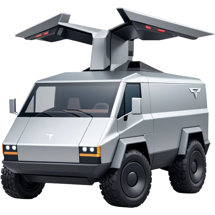 Tesla Cybertruck - Tesla (Model Year: 2022) (Iconic colour: Silver) emoji