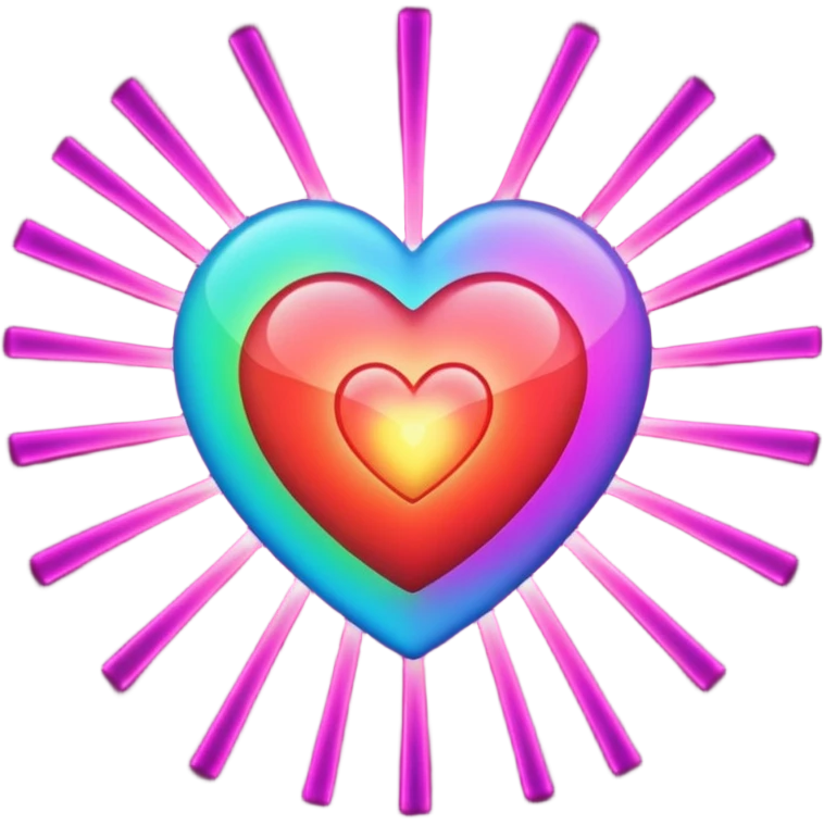 heart colourful lasers emoji
