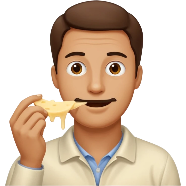 some guy eating 1kg of mozzarella, make it nepalese, more brown, slightly less brown emoji