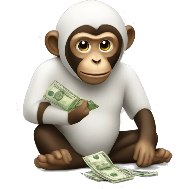 monkey counting money emoji