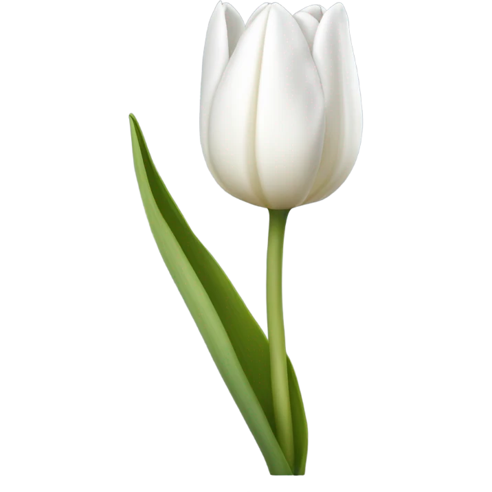 white tulip emoji