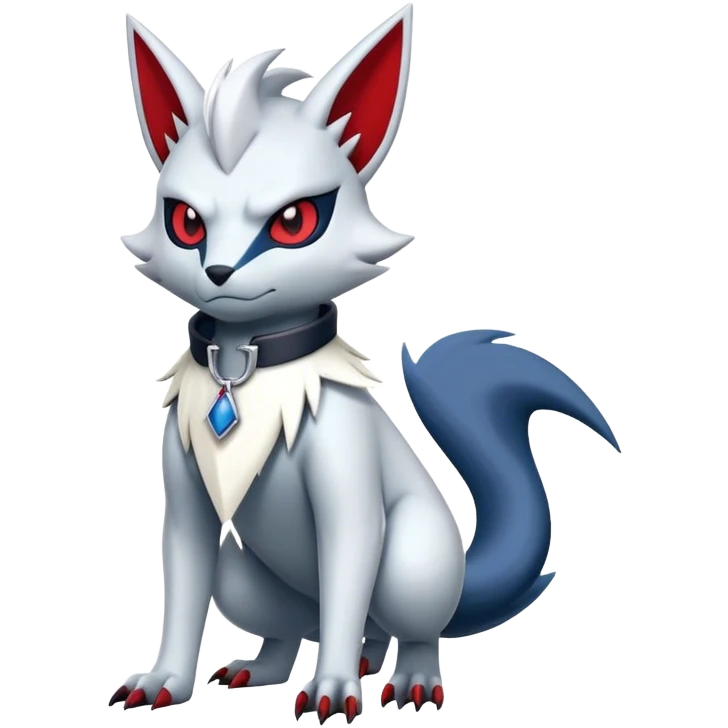 Cool Edgy Absol-Zangoose-Sneasel-Quilava with a collar on, full body emoji