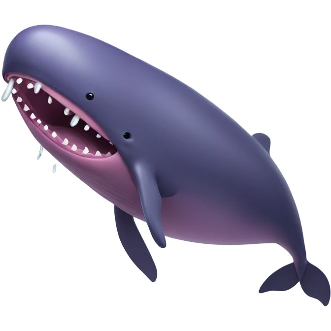 purple sperm whale with open mouth emoji
