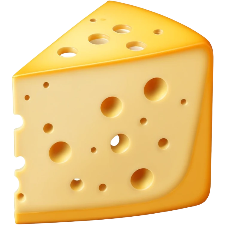 Wedge of yellow cheese with small holes emoji