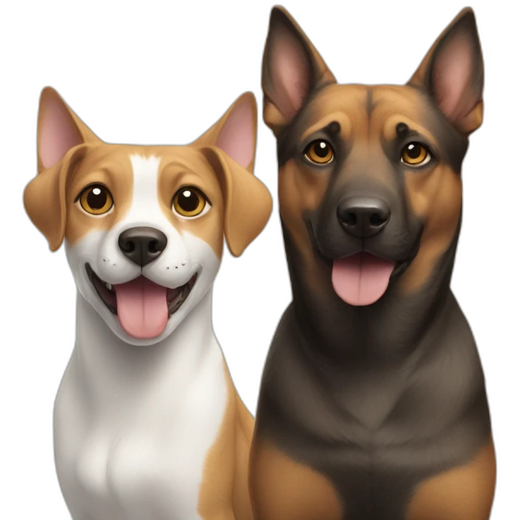 Cat and dog emoji