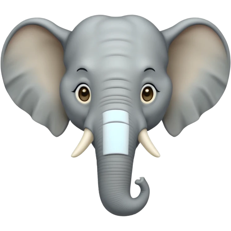 éléphant vu de face emoji