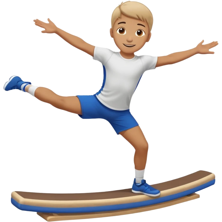 balance beam with a boy balancing on top flipping emoji emoji