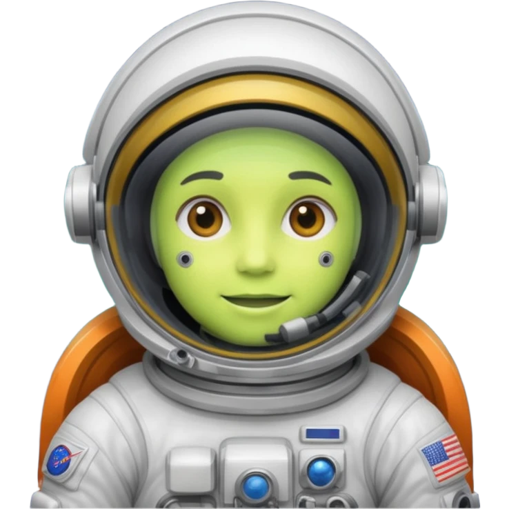 Fluorescent colored astronaut emoji