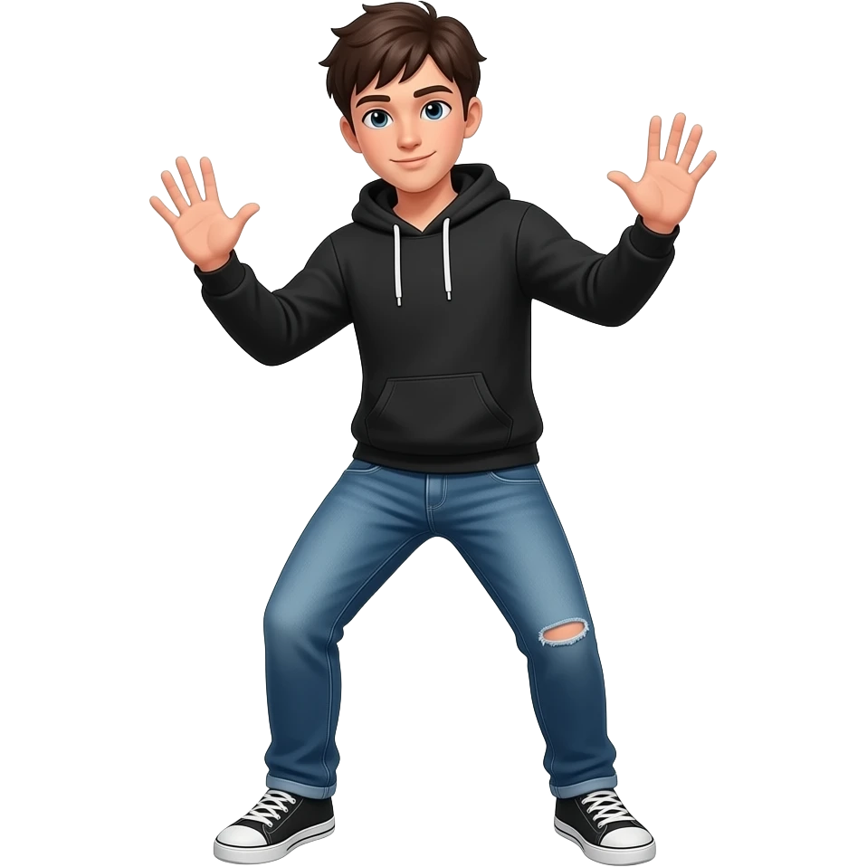 The guy doing six seven emoji