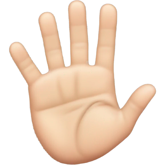 A hand with 5 fingers: the thumb, index finger, and pinky extended, while the middle and ring fingers are folded down emoji