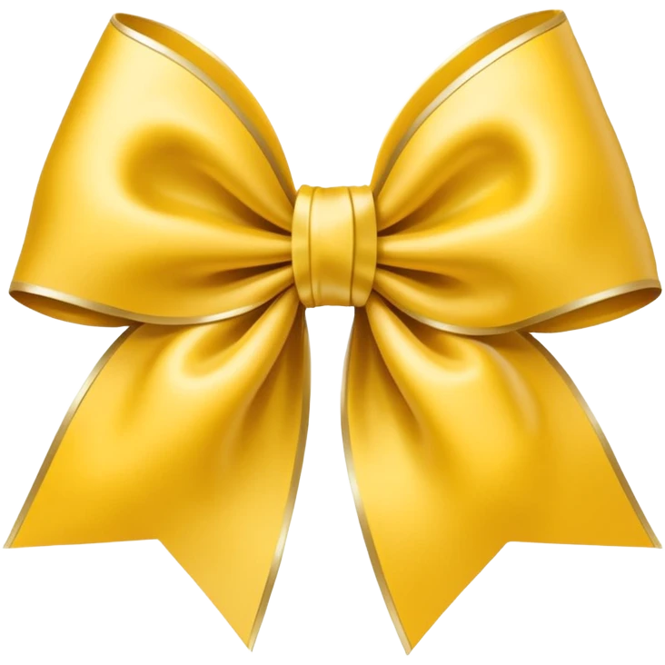 Yellow and white giant bow Christmas  emoji
