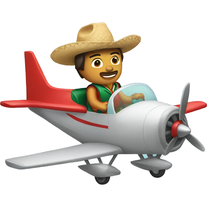 Mexican riding plane emoji