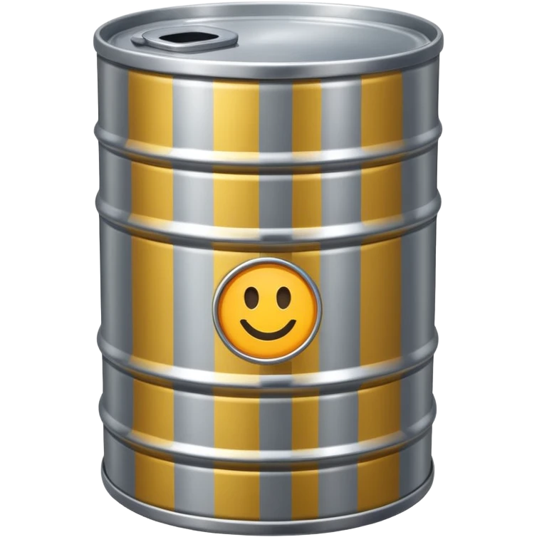 generate a realistic metal oil barrel without rust emoji