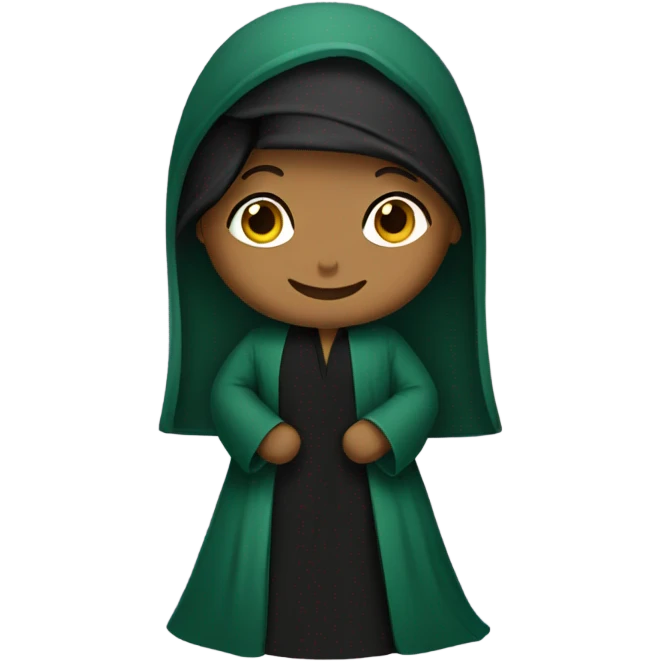 A Green abaya  emoji