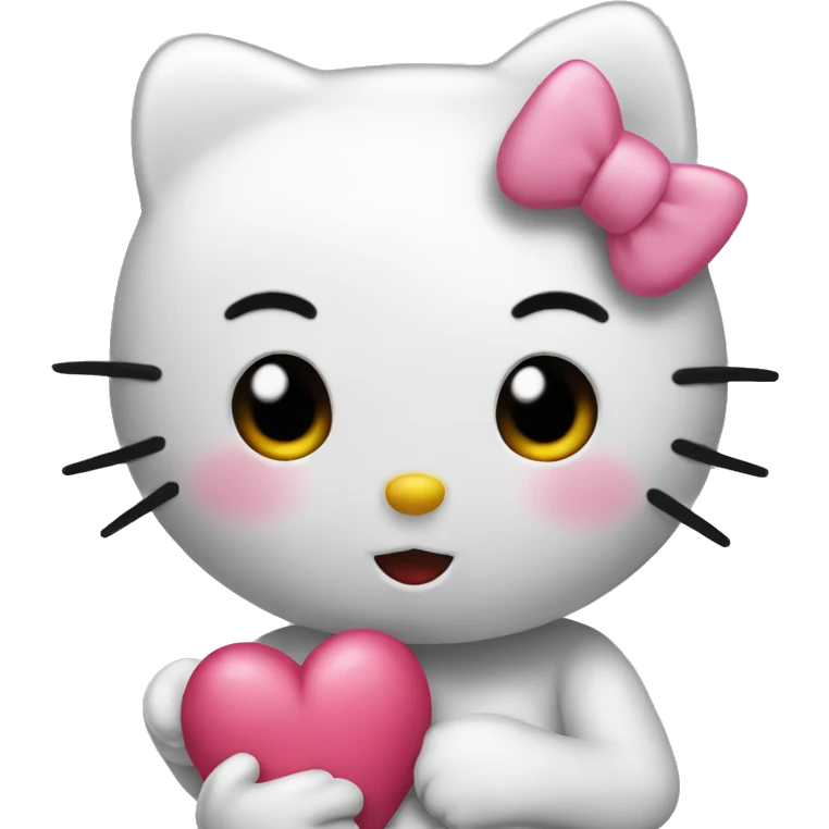 hello kitty kissing emoji