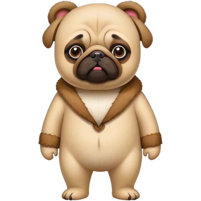 Pug with a bearc emoji