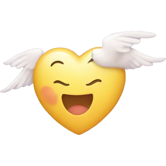Heart flying to the moon emoji