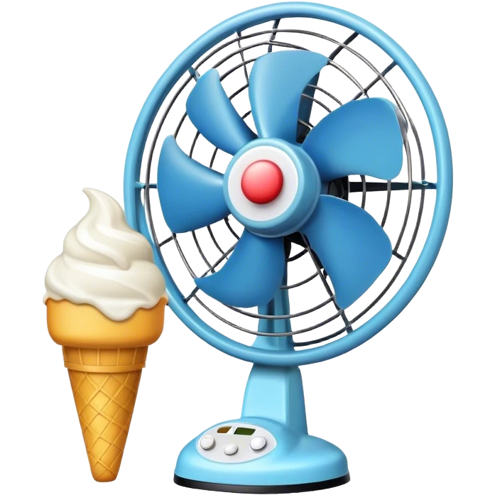 ventilador con helado emoji