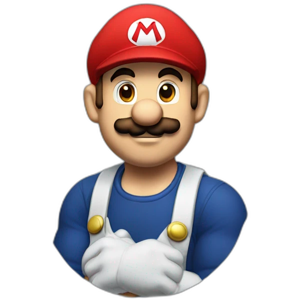 Super Mario avec une casquette des yankee emoji