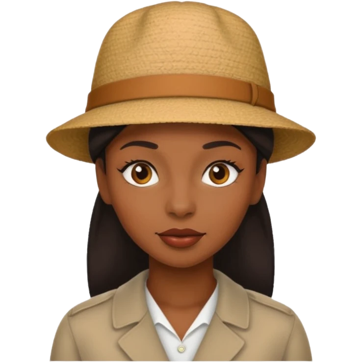 black woman with hat emoji