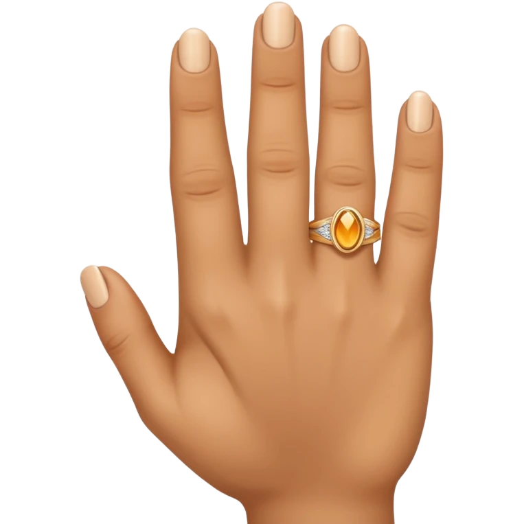 Hand but ring finger down emoji