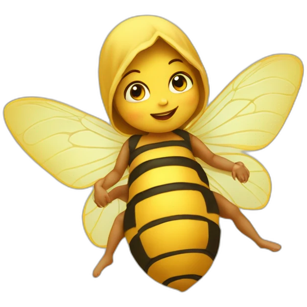 Bébé sur abeille emoji