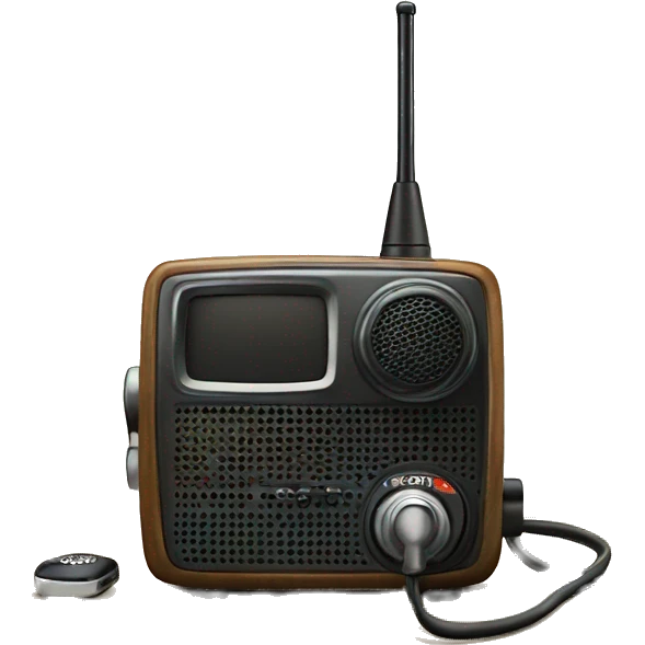 Cb radio on desk emoji