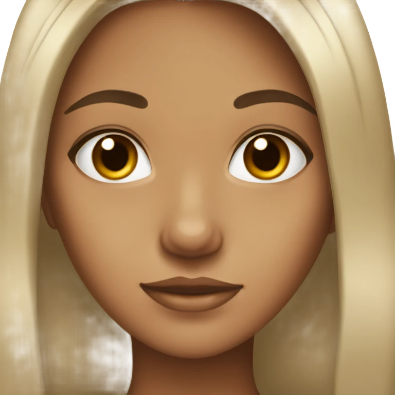 tan girl with dark brown hair and hazel eyes emoji