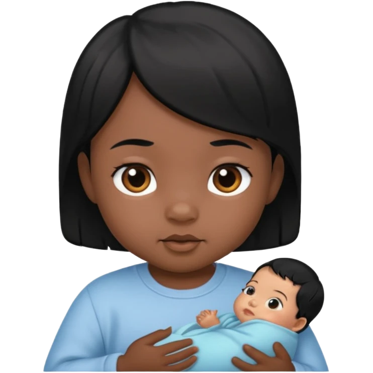 Baby black hair emoji