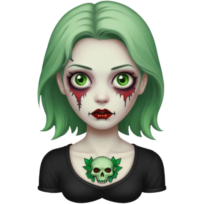 lady zombie with tattoo emoji