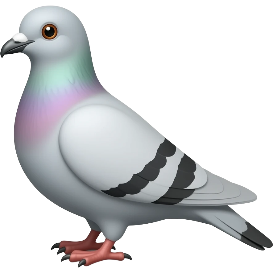 silver pigeon shape pawn emoji