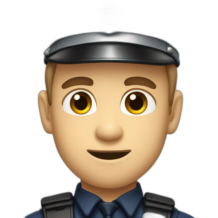 Policier qui fait un doigt donneur emoji