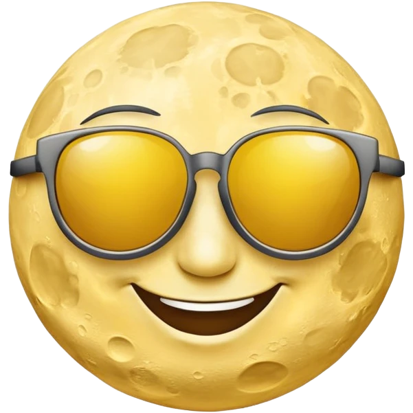moon with sunglasses emoji