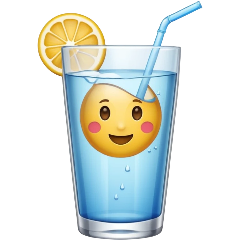 mach mir ein trinkglas voll mit wasser aber ohne gesicht emoji