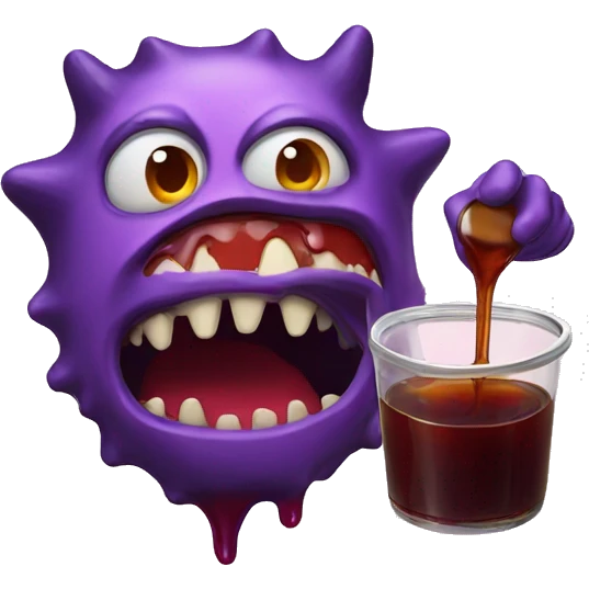 Monster eating syrup emoji