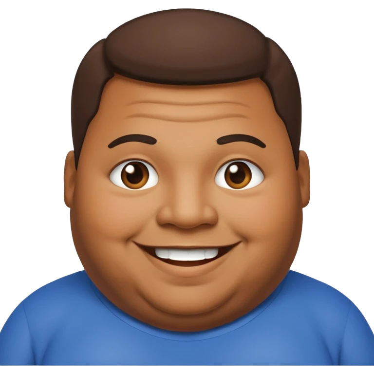 Obese gay brown man emoji