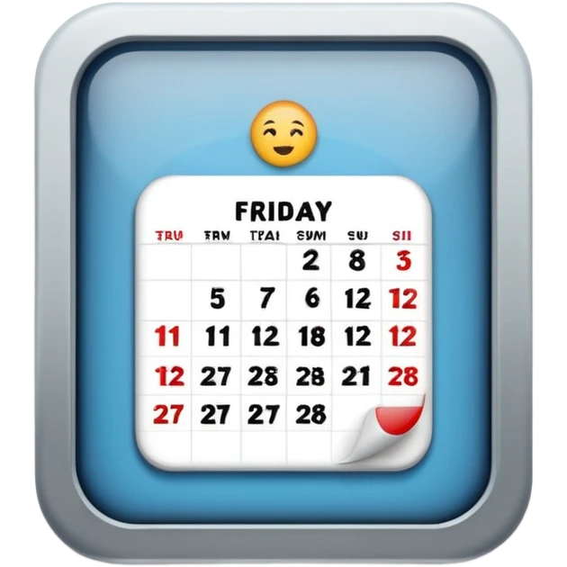 friday on calendar emoji