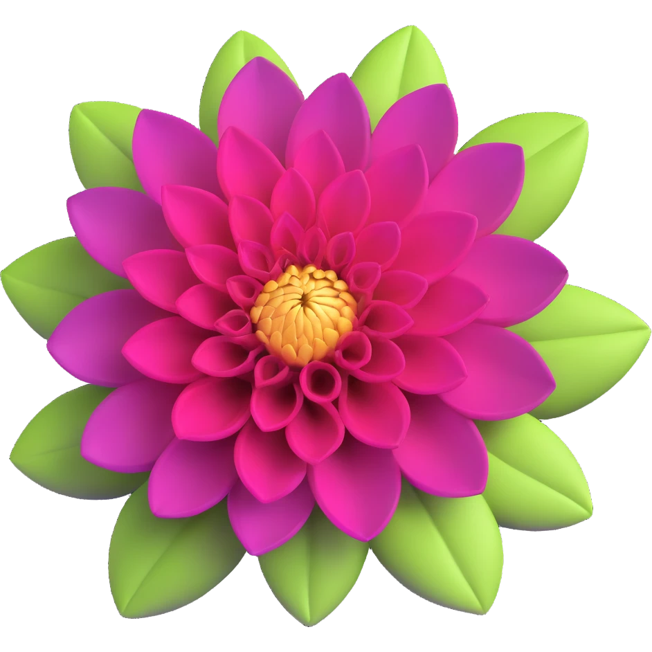 dahlia flower with pink and purple petals emoji