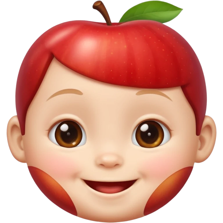smiling baby face emoji, round cheeks, joyful, apple style emoji