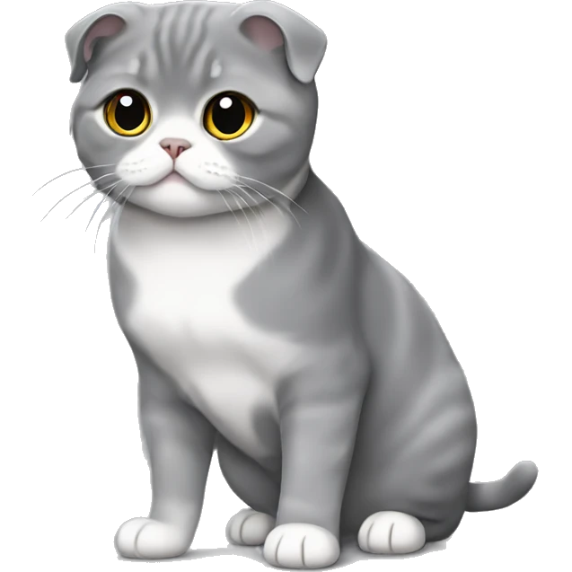 Scottish fold grey colour  emoji