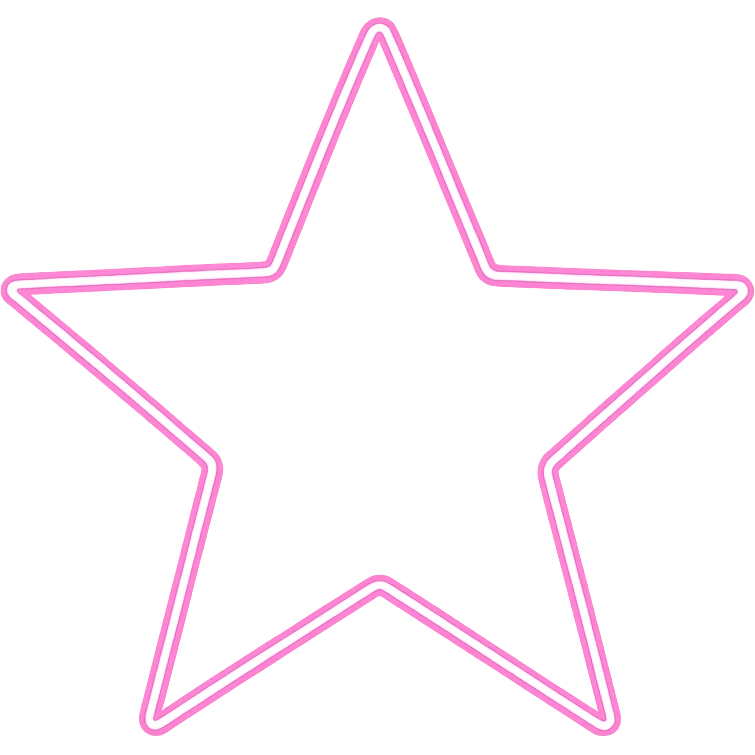 star with a pink neon glow emoji