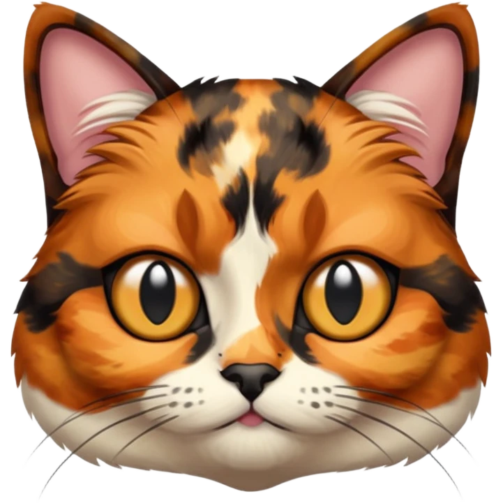 tortoiseshell cat with one eye emoji