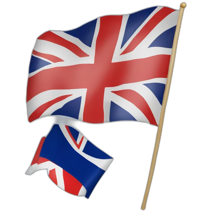 Drapeau mélangeant le drapeau français et britannique  emoji
