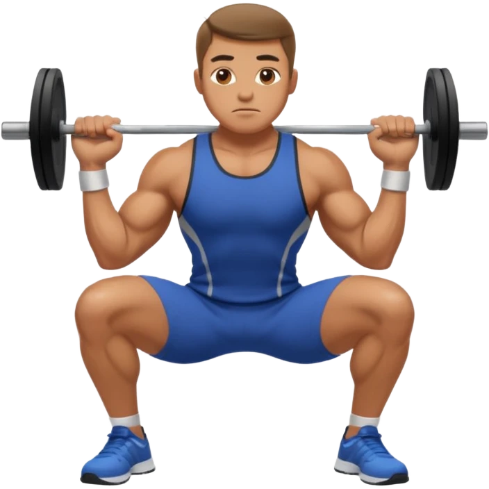 man doing a squat emoji
