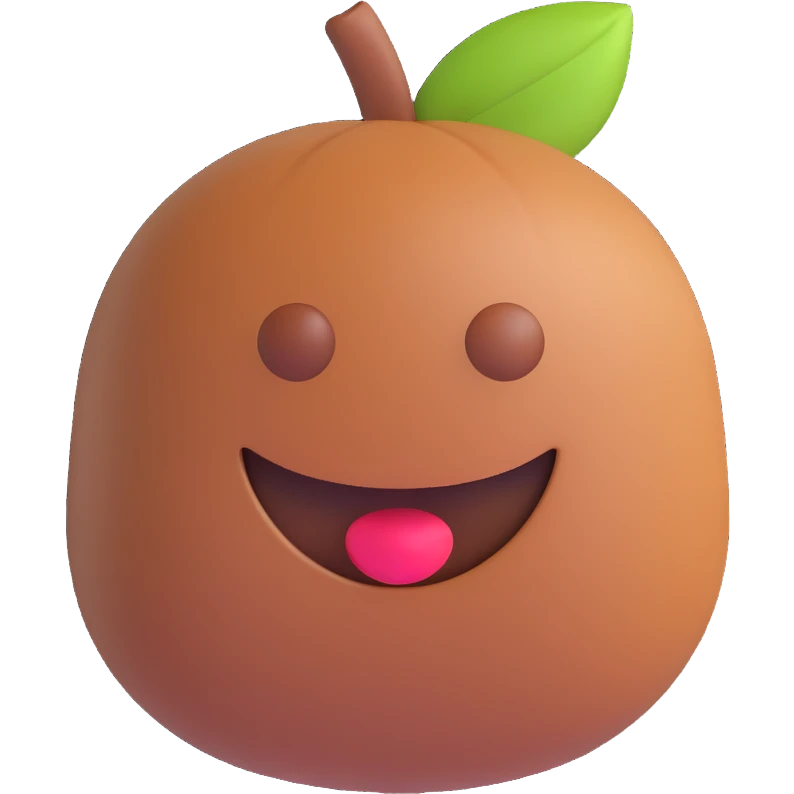 pecan 3D emoji style emoji