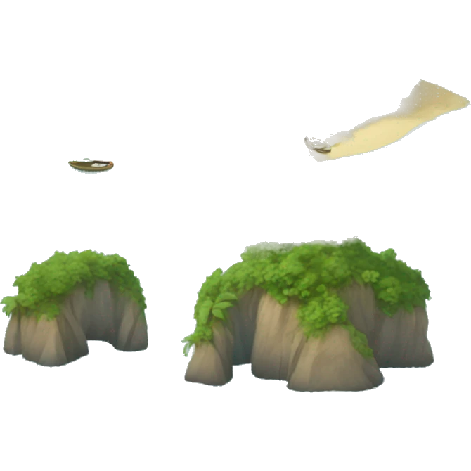 Small island with pom tre emoji