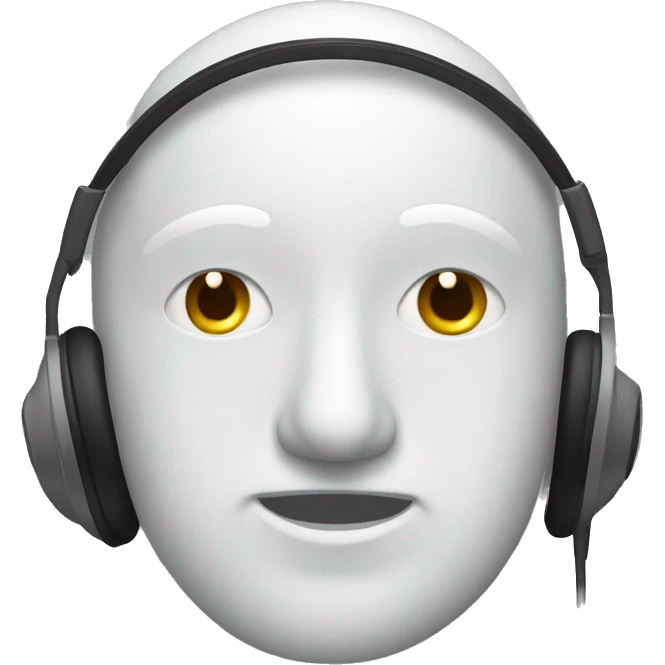 white discman with headphones  emoji