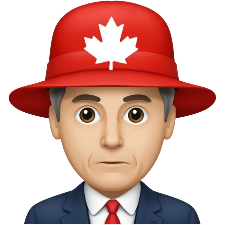 Red hat that says “Make Canada Worse Again- Mark Carney” emoji